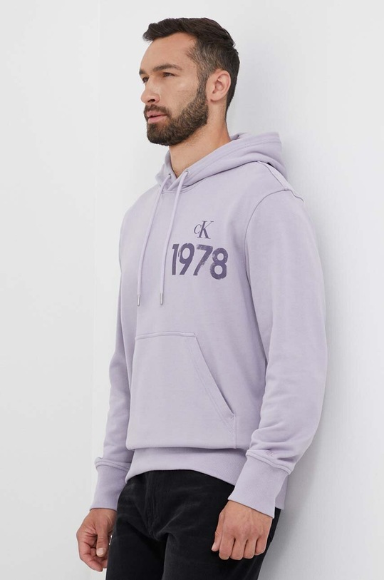 Oblečenie Bavlnená mikina Calvin Klein Jeans J30J324209 fialová