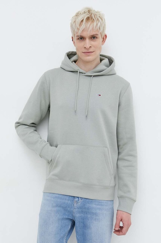 Tommy Jeans felső sima zöld DM0DM09593