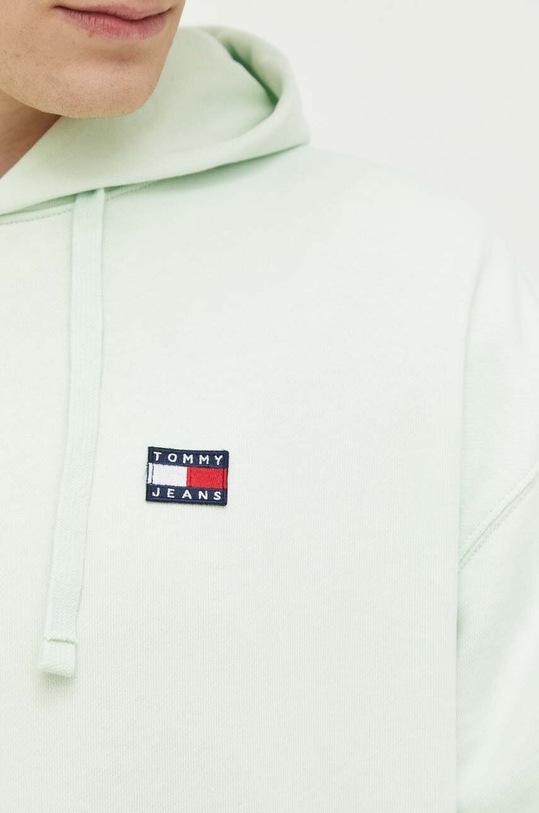Bavlněná mikina Tommy Jeans DM0DM16369 zelená