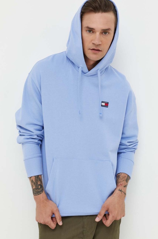 Tommy Jeans bluza bawełniana niebieski DM0DM16369