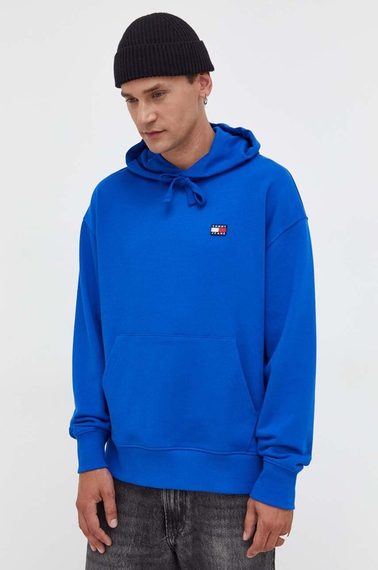 Βαμβακερή μπλούζα Tommy Jeans μπλε DM0DM16369