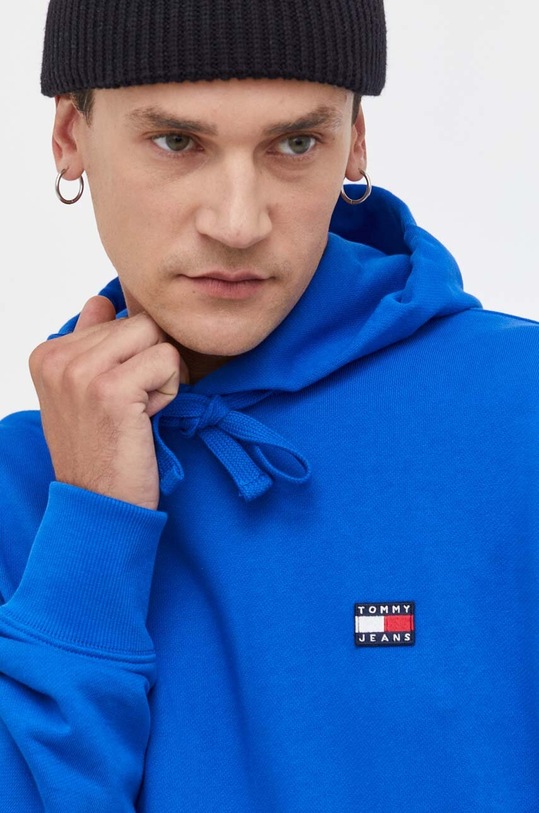 Βαμβακερή μπλούζα Tommy Jeans μπλε DM0DM16369