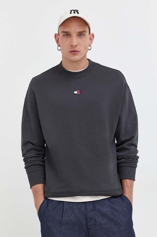 Tommy Jeans hanorac de bumbac uni gri DM0DM16370