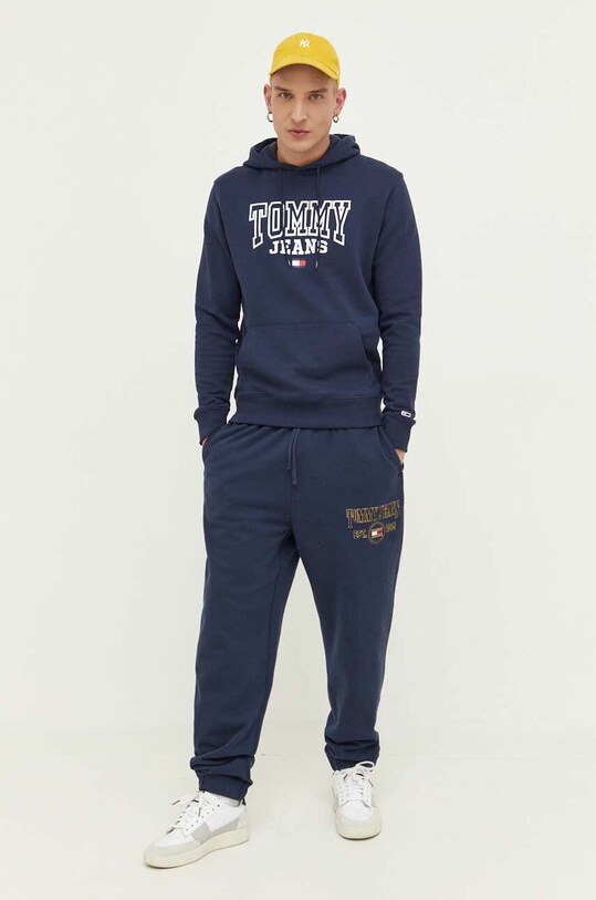 Tommy Jeans bluza bawełniana DM0DM16792 granatowy AW23