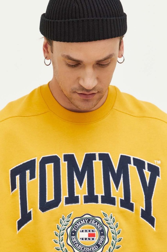 Tommy Jeans bluza bawełniana żółty DM0DM16804