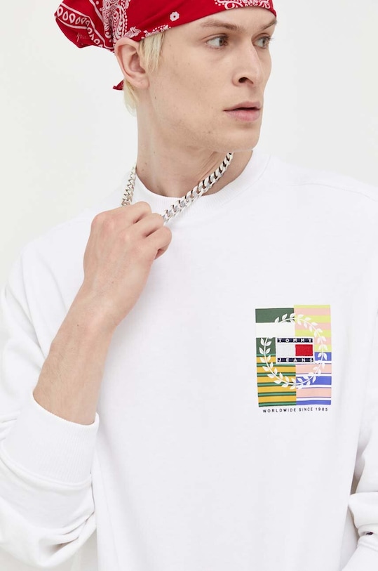 Tommy Jeans bluza bawełniana biały DM0DM16808