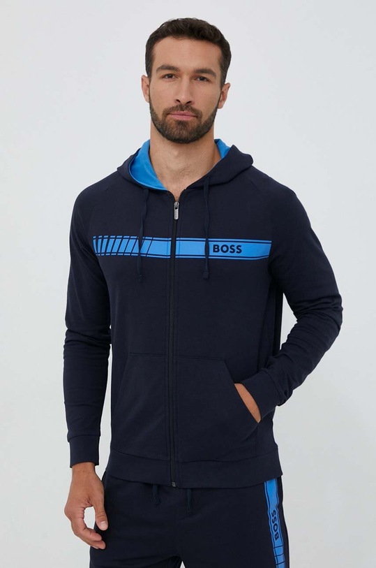 BOSS bluza bawełniana granatowy 50496744