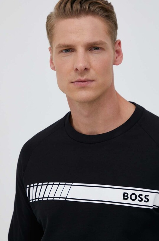Bombažna majica BOSS črna 50496772