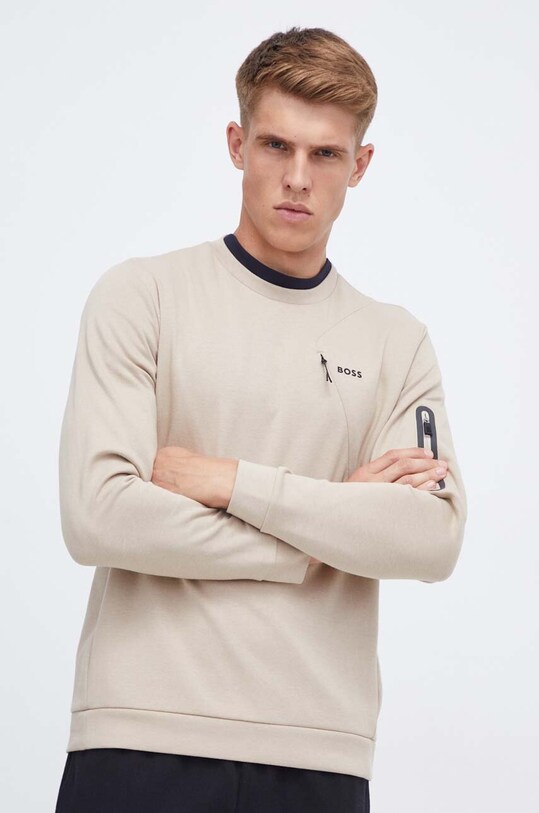 Μπλούζα Boss Green BOSS GREEN χωρίς κουκούλα μπεζ 50493467