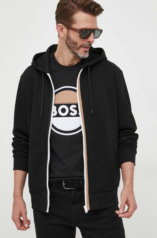 BOSS bluza z kapturem czarny 50494590