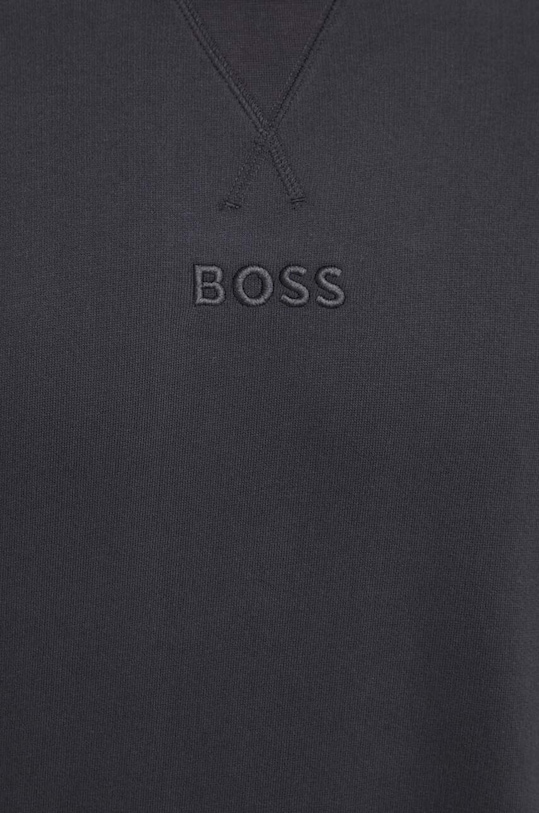 Βαμβακερό φούτερ BOSS 50496802 μαύρο