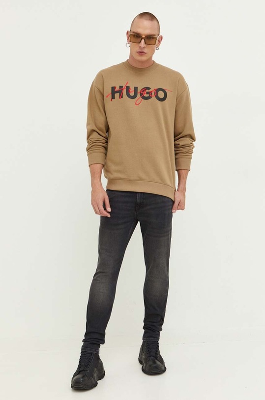 HUGO bluza 50494558 brązowy AW23
