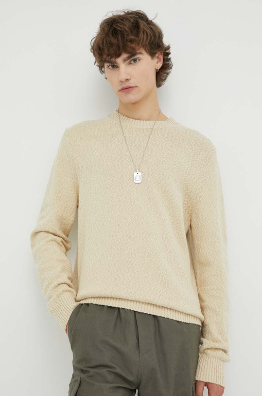 Samsoe Samsoe sweter bawełniany beżowy M23200007