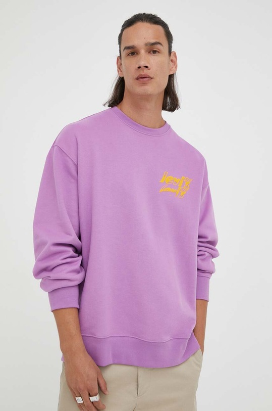 Levi's bluza bawełniana nadruk fioletowy 38712.0136