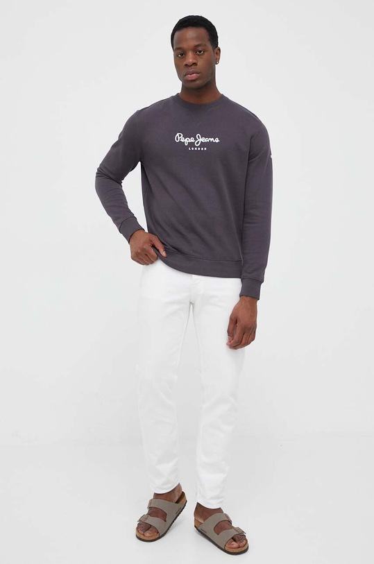 Pepe Jeans pamut melegítőfelső Edward PM582380.990 szürke AW23