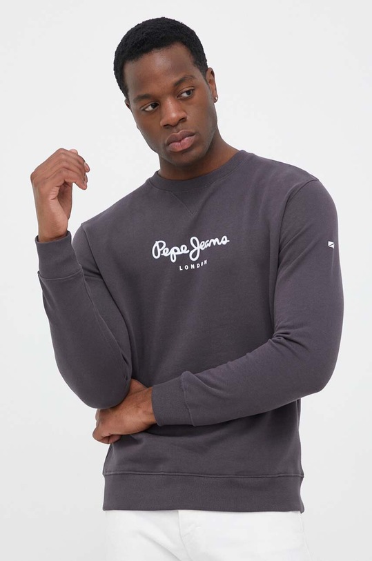 Pepe Jeans pamut melegítőfelső Edward szürke PM582380.990