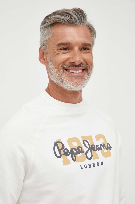 Pepe Jeans bluza bawełniana Meier biały PM582477.803