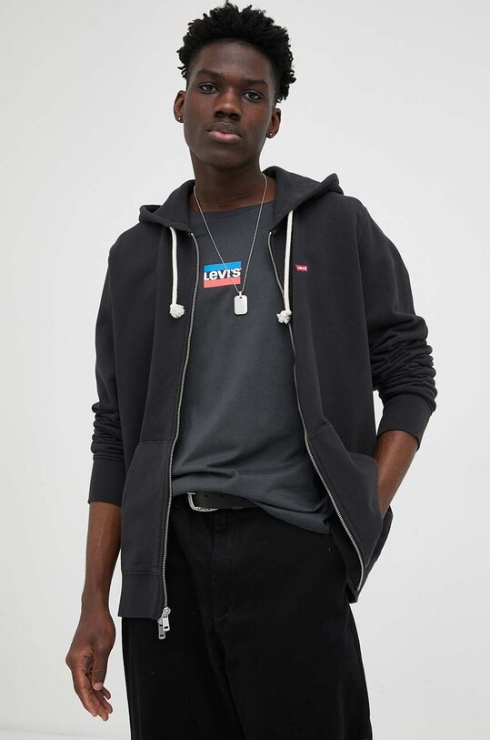 Βαμβακερή μπλούζα Levi's βαμβάκι μαύρο 34584.0016