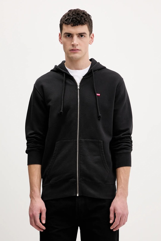 Levi's hanorac de bumbac uni negru 34584.0016
