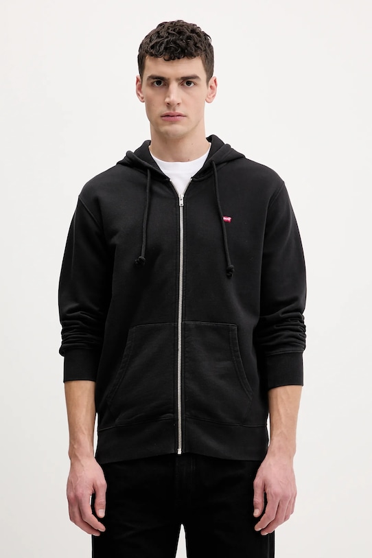Levi's hanorac de bumbac uni negru 34584.0016