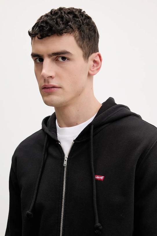 Levi's hanorac de bumbac negru 34584.0016