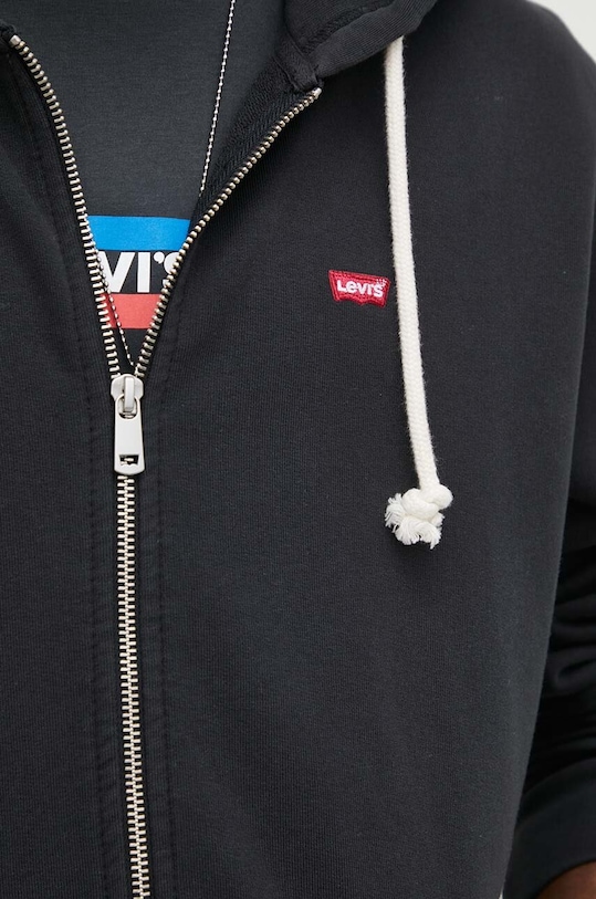 Βαμβακερή μπλούζα Levi's 34584.0016 μαύρο