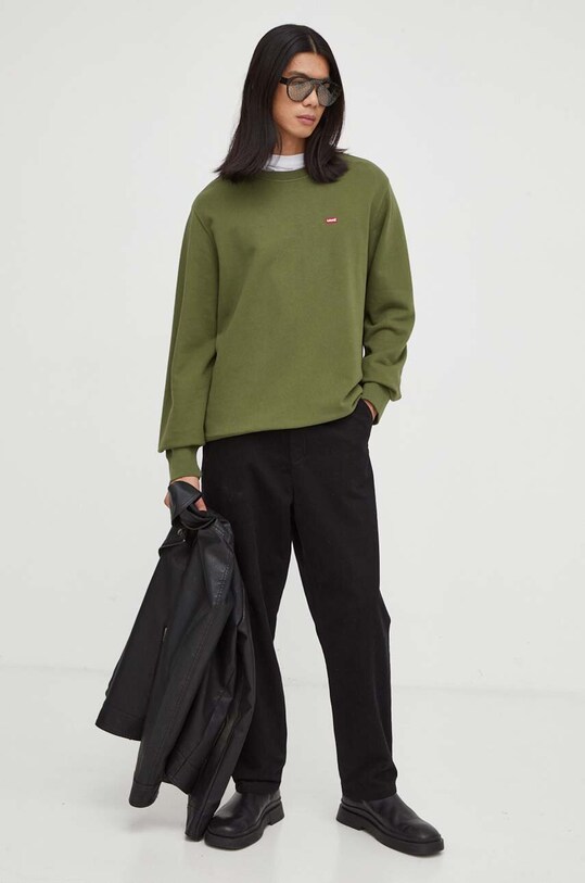 Levi's bluza bawełniana 35909.0033 zielony AW23