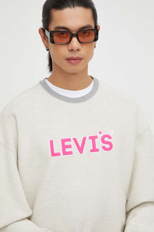Βαμβακερή μπλούζα Levi's γκρί 38712.0169
