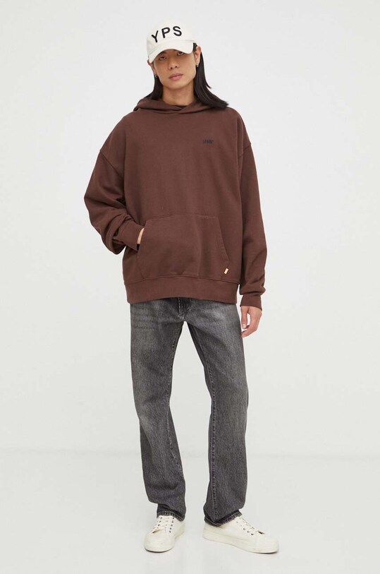 Βαμβακερή μπλούζα Levi's x Gold Tab βαμβάκι καφέ A3767.0020