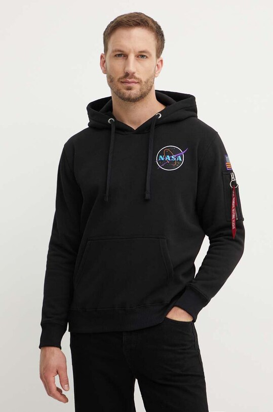 Кофта Alpha Industries x Nasa Space Shuttle Hoody 178317.556 чёрный AW23