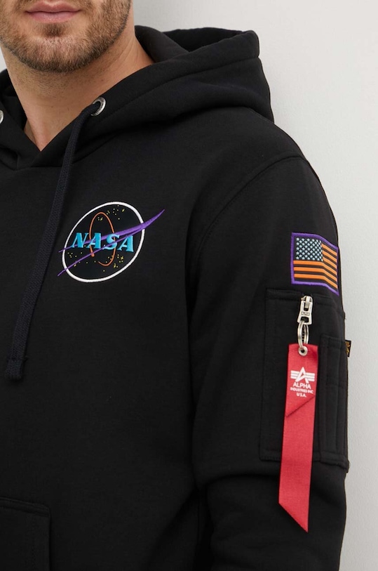 Pulover Alpha Industries x Nasa Space Shuttle Hoody 178317.556 črna