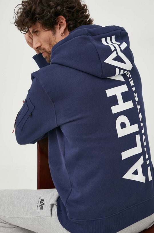 Dukserica Alpha Industries s kapuljačom mornarsko plava 178318.697