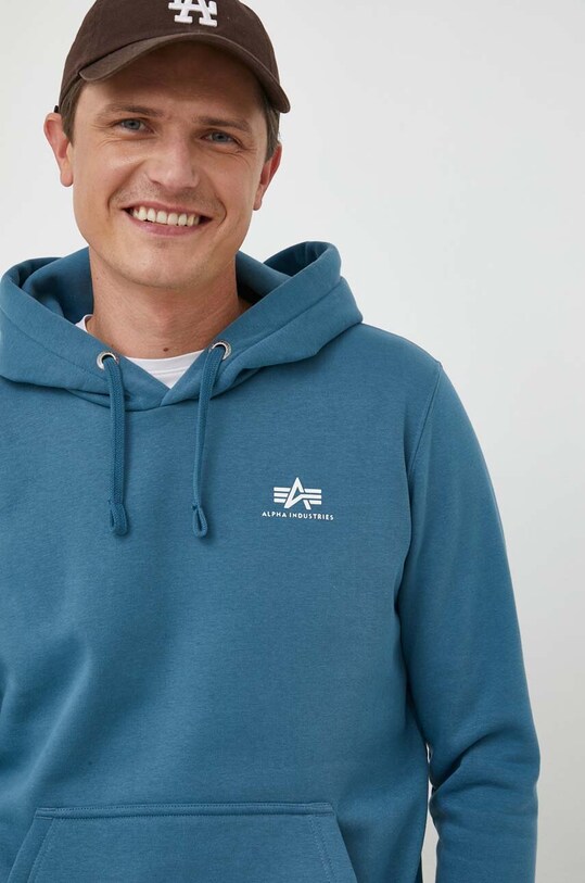 Alpha Industries bluza z kapturem niebieski 196318.678