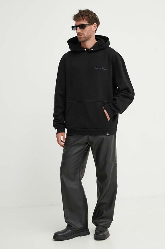 Βαμβακερή μπλούζα Filling Pieces 80617051861 μαύρο AW23