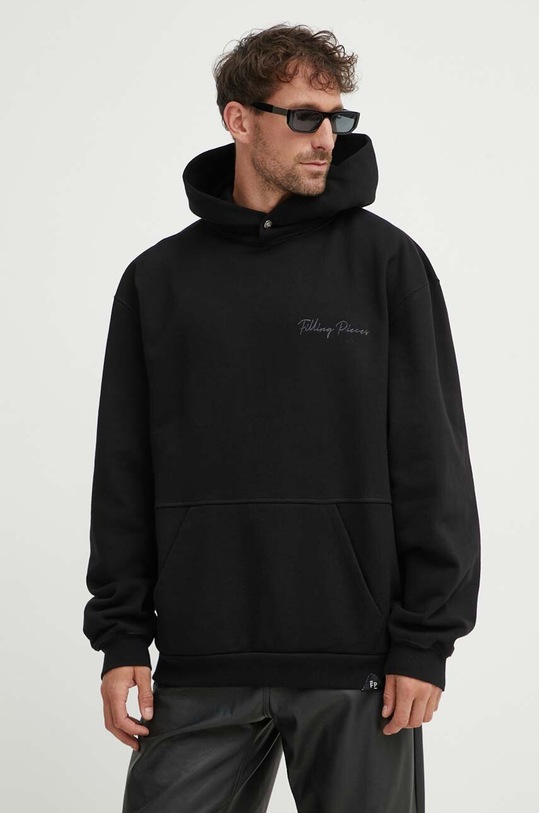 Odzież Filling Pieces bluza bawełniana Carabiner 80617051861 czarny