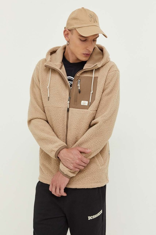 Quiksilver bluza z kapturem beżowy EQYFT04799