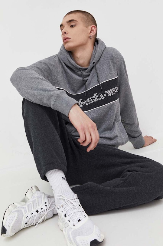 Quiksilver bluza imprimeu gri EQYFT04812
