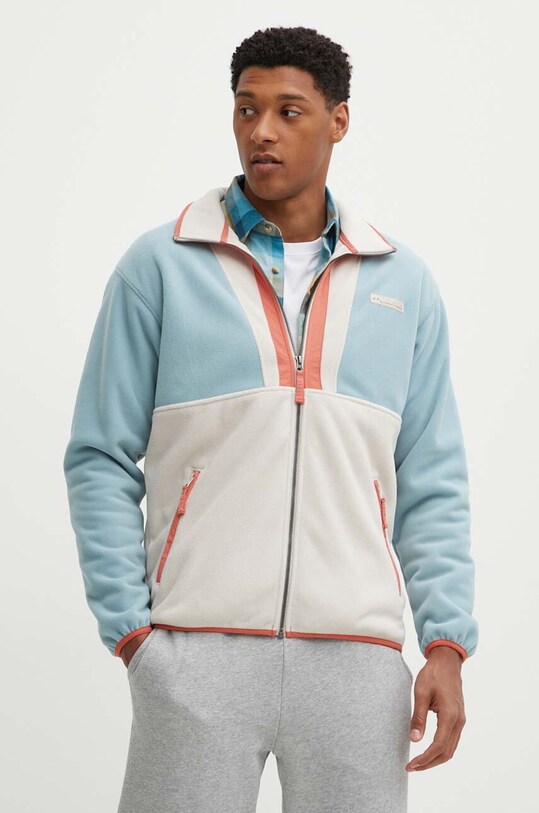 Fleecová mikina Columbia M Backbowl FZ Fleece Res bez kapuce modrá 2053853