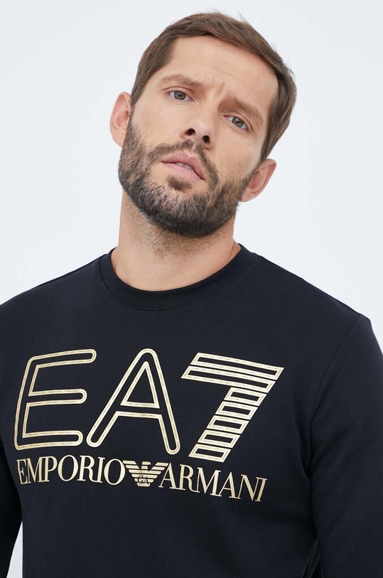 EA7 Emporio Armani pamut melegítőfelső fekete 6RPM08.PJSHZ