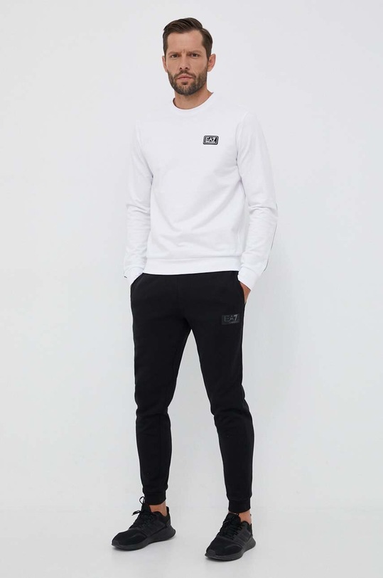 Хлопковая кофта EA7 Emporio Armani 6RPM12.PJ05Z белый AW23