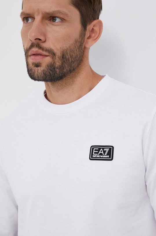 Хлопковая кофта EA7 Emporio Armani 6RPM12.PJ05Z белый