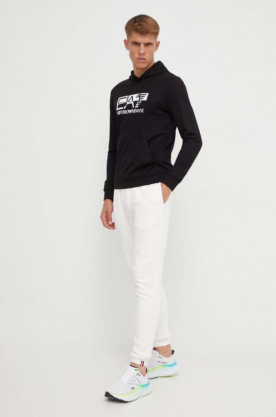 EA7 Emporio Armani hanorac de bumbac 6RPM62.PJ05Z negru AW23