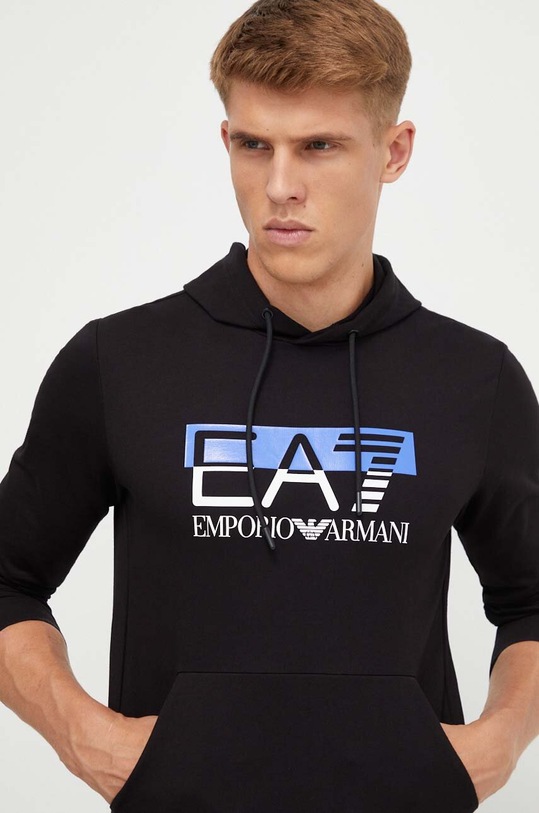 Bavlnená mikina EA7 Emporio Armani bavlna čierna 6RPM62.PJ05Z