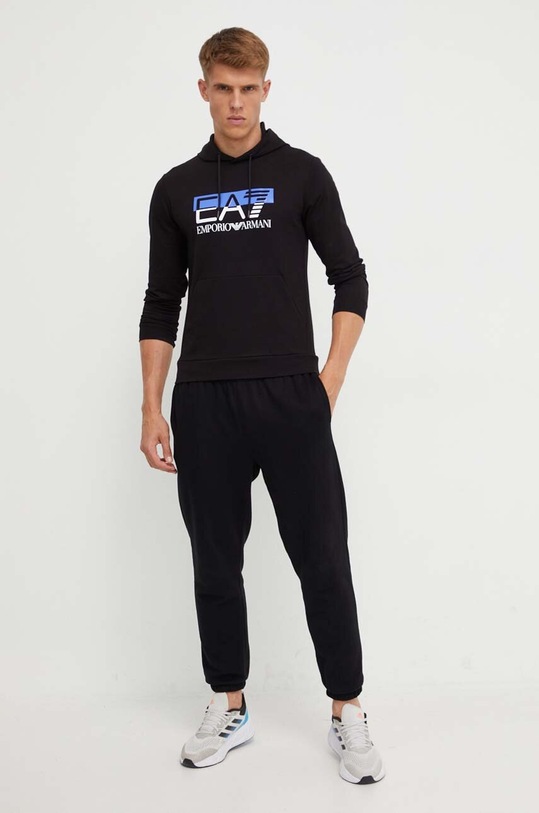 Bavlnená mikina EA7 Emporio Armani 6RPM62.PJ05Z čierna AW23