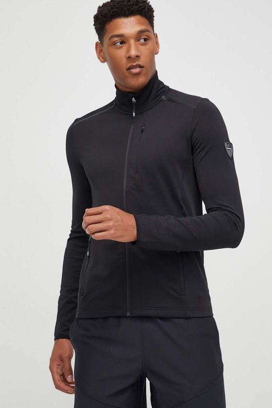 EA7 Emporio Armani bluza z elastanem czarny 6RPMC5.PJTNZ