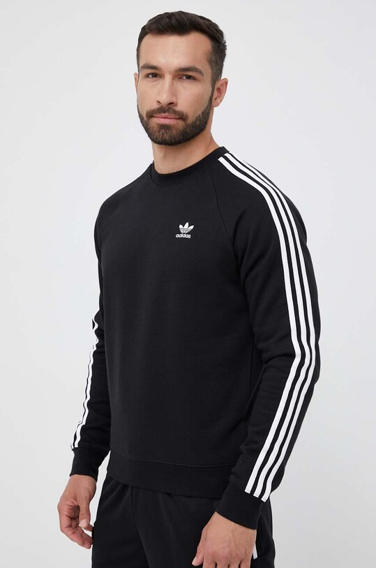 adidas Originals bluză 3-Stripes imprimeu negru IM2087