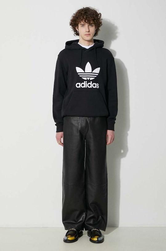 Bavlněná mikina adidas Originals Classics Trefoil Hoodie IM4489 černá AW23