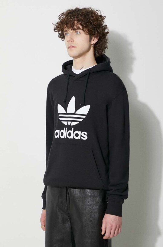 Bavlněná mikina adidas Originals Classics Trefoil Hoodie černá IM4489
