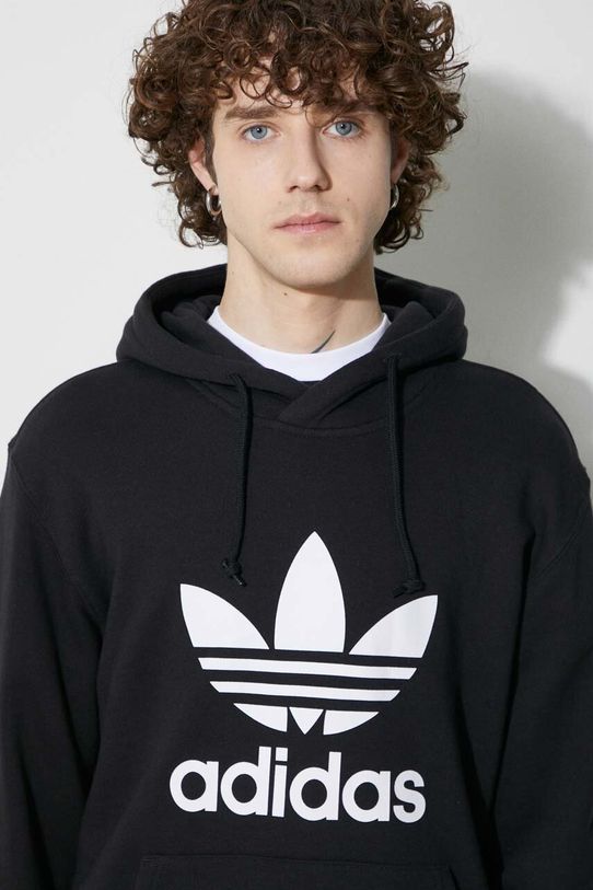 Bavlněná mikina adidas Originals Classics Trefoil Hoodie IM4489 černá