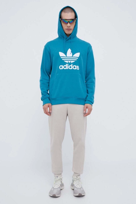 Бавовняна кофта adidas Originals IM4498 бірюзовий AW23